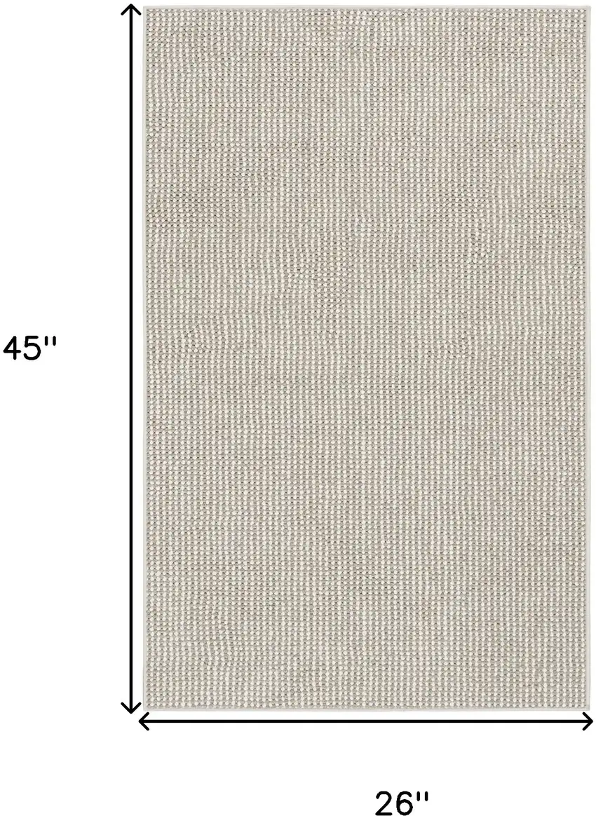 Ivory And Brown Striped Area Rug Photo 3
