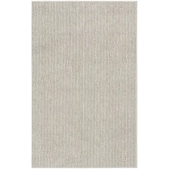 Ivory And Brown Striped Area Rug Photo 7