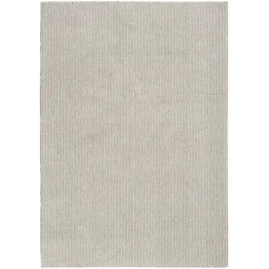 Ivory And Brown Striped Area Rug Photo 2