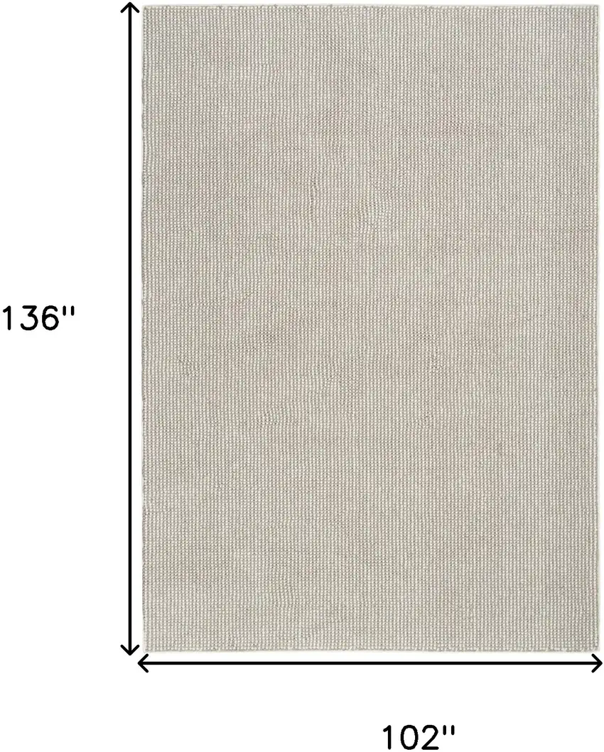 Ivory And Brown Striped Area Rug Photo 3