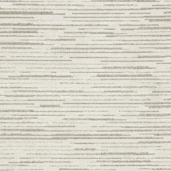 Ivory And Brown Striped Distressed Area Rug Photo 6