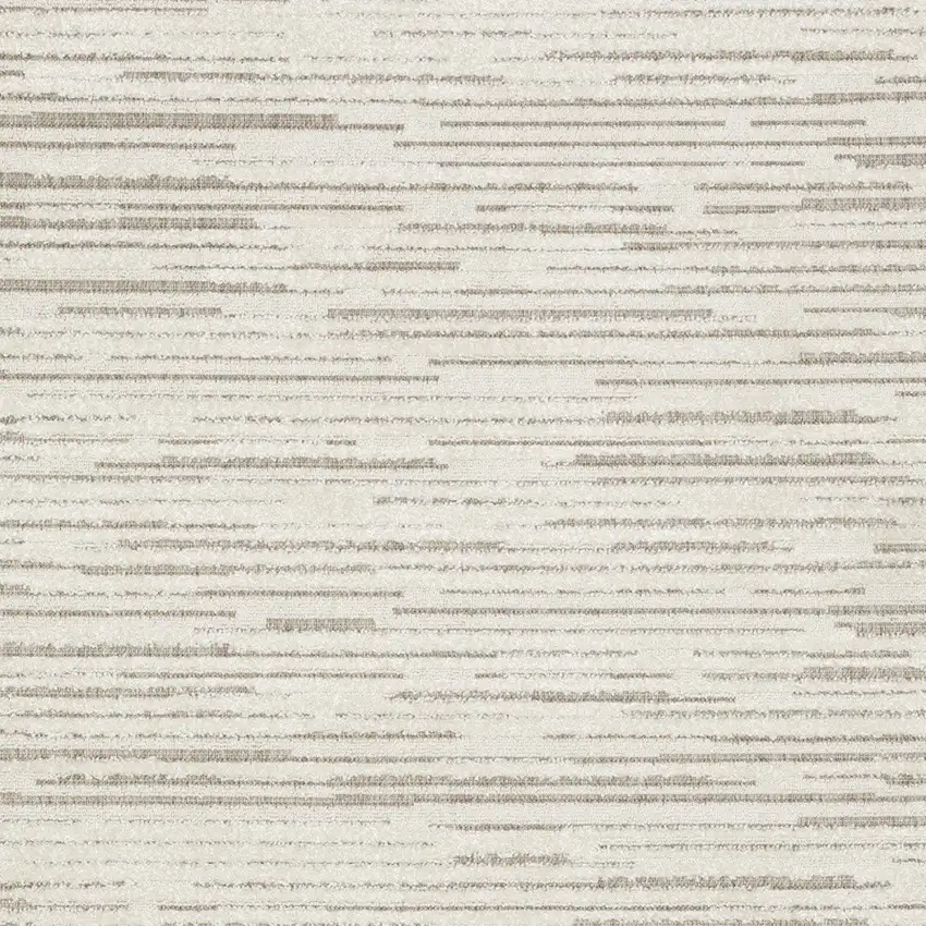 Ivory And Brown Striped Distressed Area Rug Photo 6