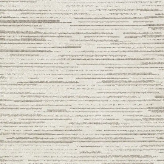 Ivory And Brown Striped Distressed Area Rug Photo 6