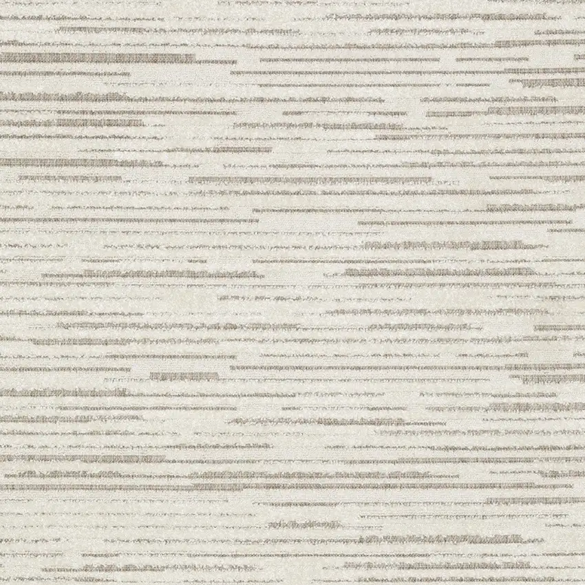 Ivory And Brown Striped Distressed Area Rug Photo 6