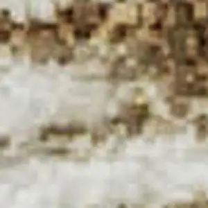 Photo of Ivory And Brown Striped Washable Area Rug With UV Protection