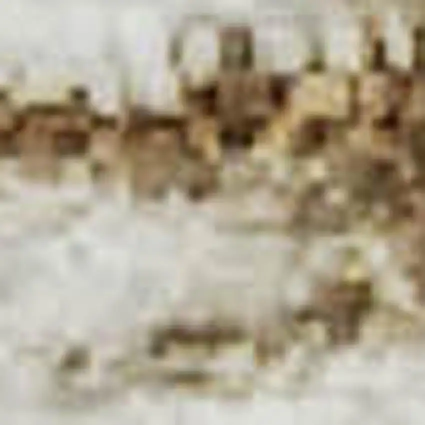 Ivory And Brown Striped Washable Area Rug With UV Protection Photo 1