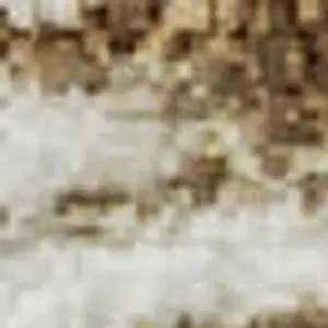 Photo of Ivory And Brown Striped Washable Area Rug With UV Protection