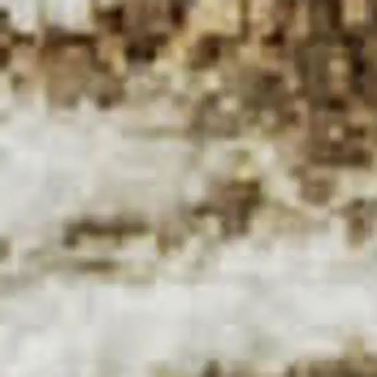 Ivory And Brown Striped Washable Area Rug With UV Protection Photo 1