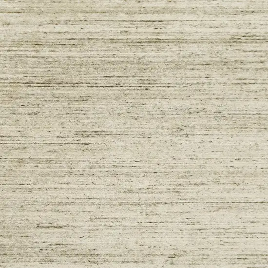 Ivory And Brown Wool Striped Hand Woven Area Rug Photo 5