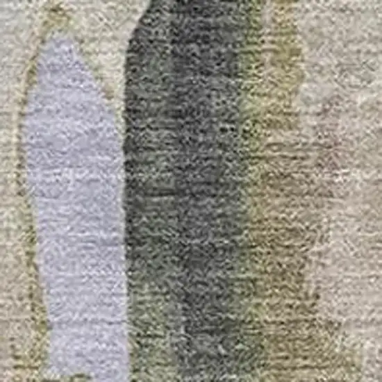 Ivory And Charcoal Abstract Washable Indoor Outdoor Area Rug Photo 3