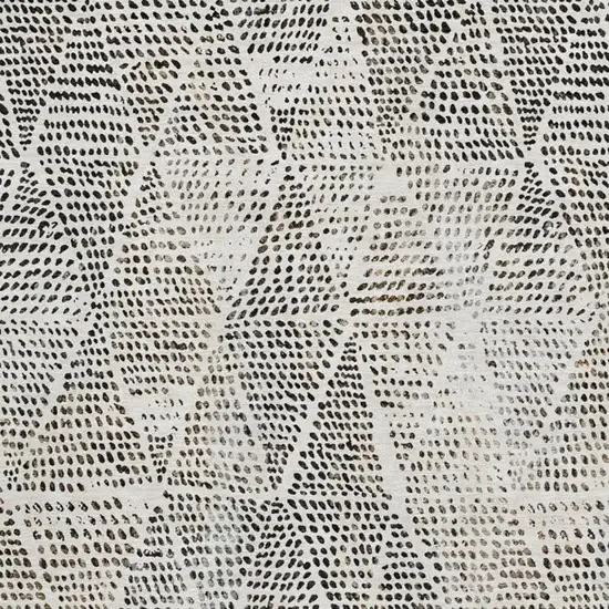 Ivory And Charcoal Diamond Washable Area Rug With UV Protection Photo 7