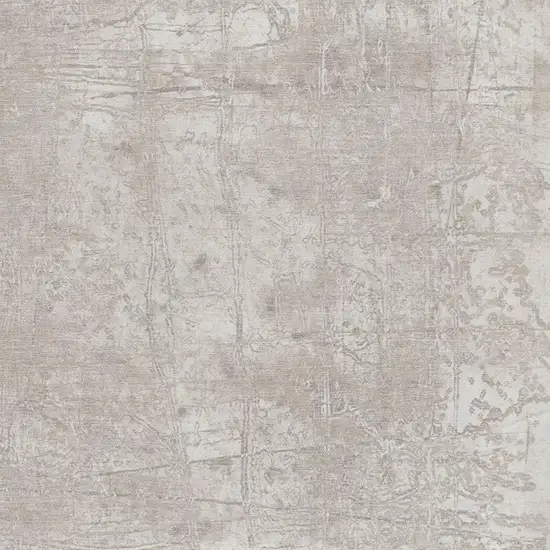 Ivory And Cream Abstract Washable Area Rug With UV Protection Photo 3