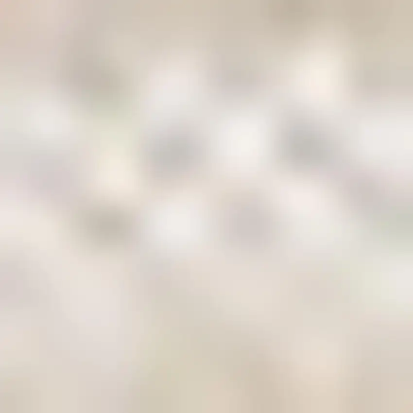 Ivory And Cream Striped Indoor Outdoor Area Rug Photo 2