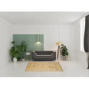 Photo of Ivory And Gold Floral Non Skid Area Rug