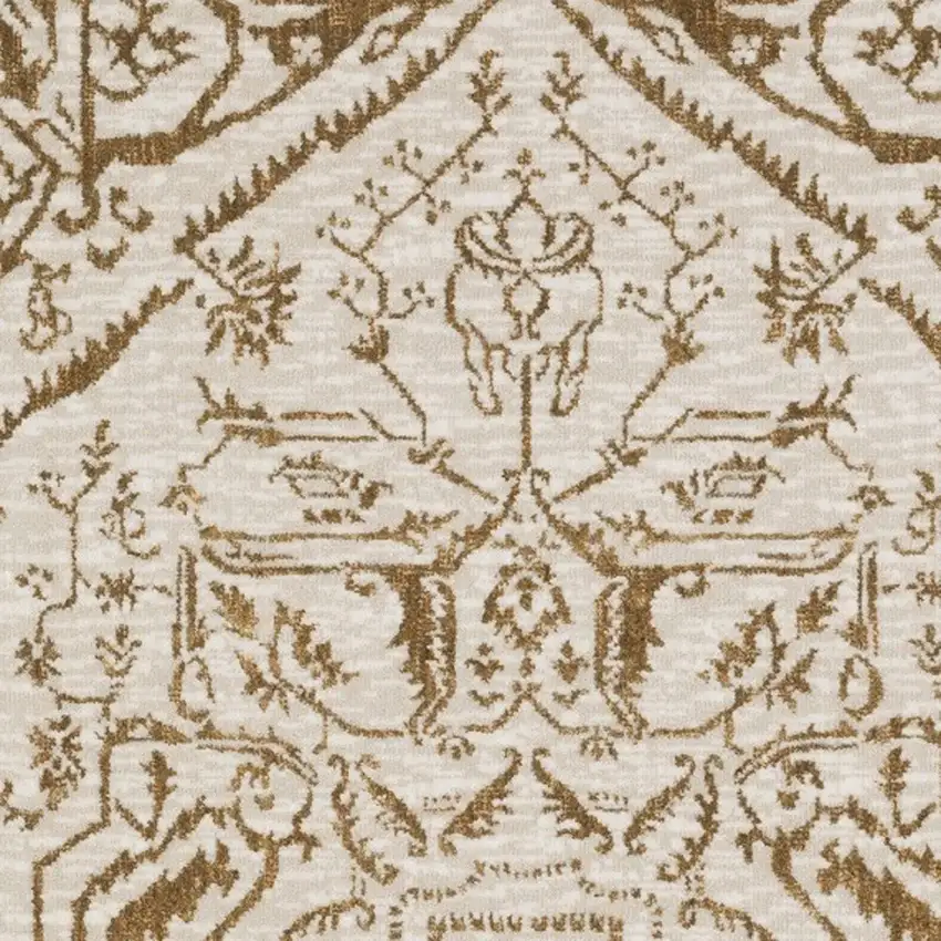 Ivory And Gold Oriental Area Rug Photo 5