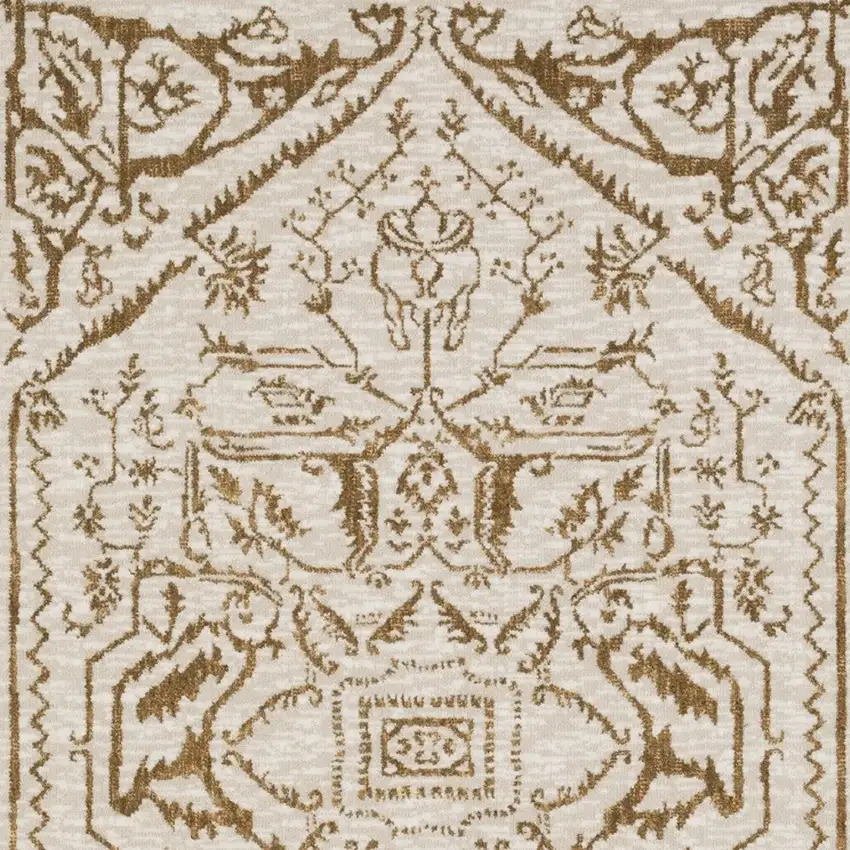 Ivory And Gold Oriental Area Rug Photo 6