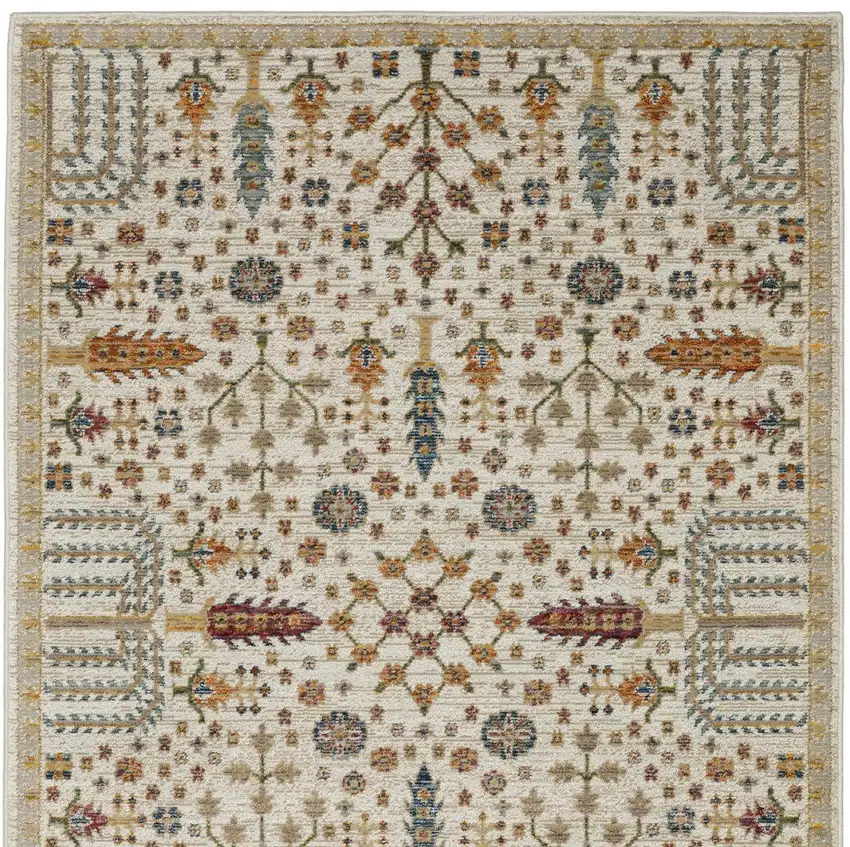 Ivory And Gold Oriental Area Rug Photo 4