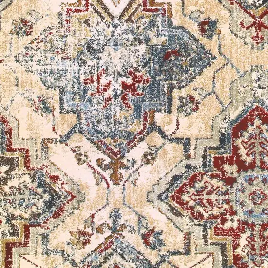 Ivory And Gold Oriental Area Rug Photo 6