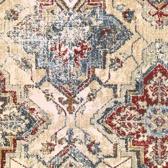 Ivory And Gold Oriental Area Rug Photo 5
