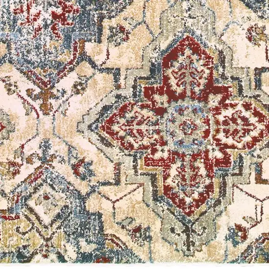 Ivory And Gold Oriental Area Rug Photo 6