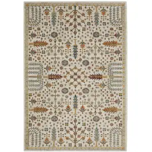 Photo of Ivory And Gold Oriental Area Rug