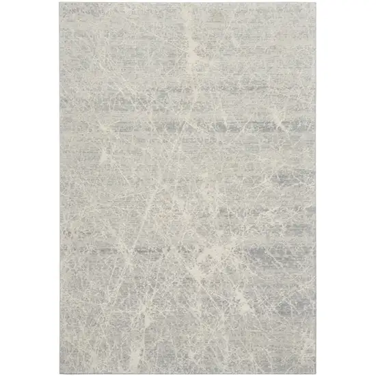 Ivory And Gray Abstract Area Rug Photo 2