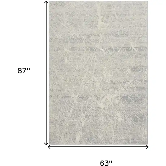 Ivory And Gray Abstract Area Rug Photo 3