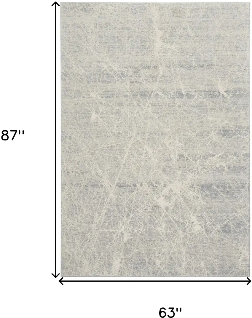 Ivory And Gray Abstract Area Rug Photo 3