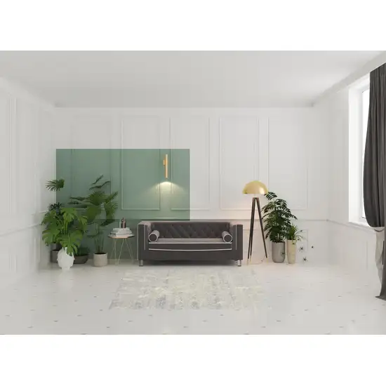 Ivory And Gray Abstract Area Rug Photo 1