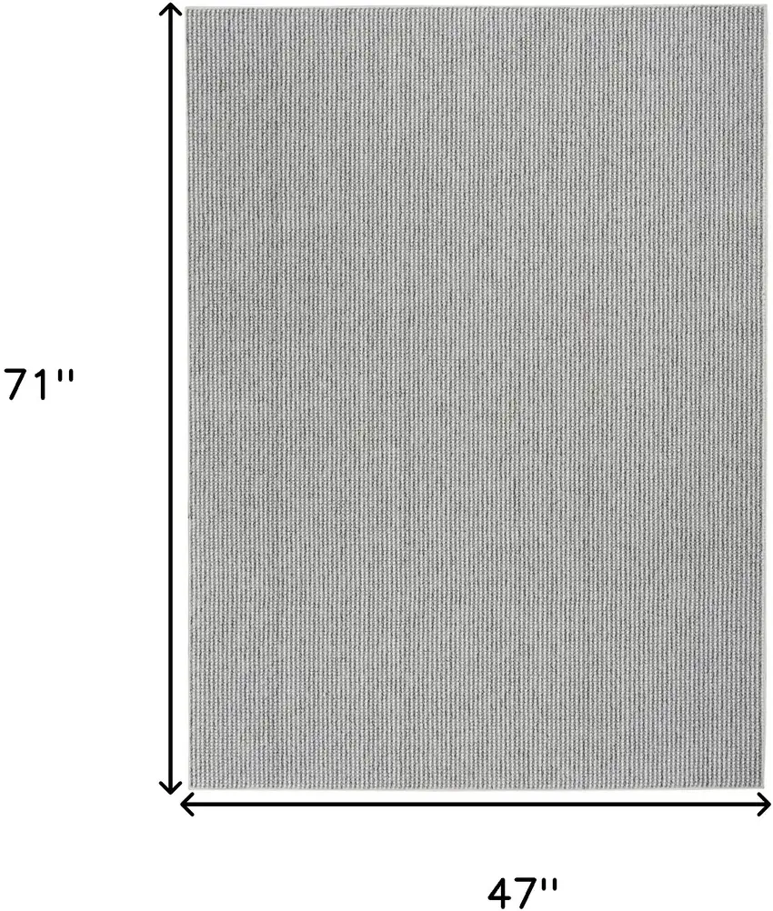 Ivory And Gray Abstract Area Rug Photo 3