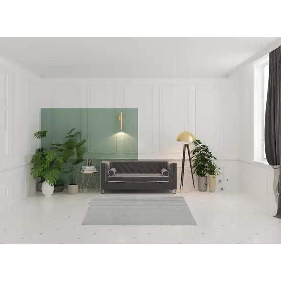 Ivory And Gray Abstract Area Rug Photo 1