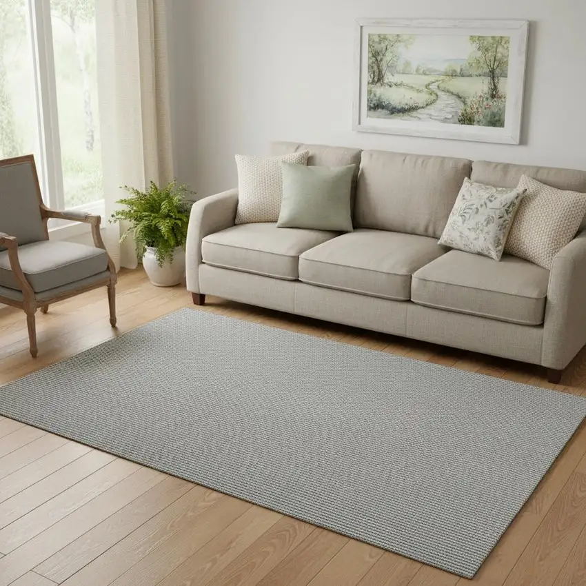 Ivory And Gray Abstract Area Rug Photo 1