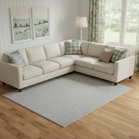 Ivory And Gray Abstract Area Rug Photo 1