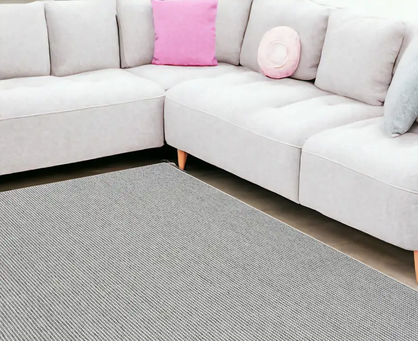 Ivory And Gray Abstract Area Rug Photo 1