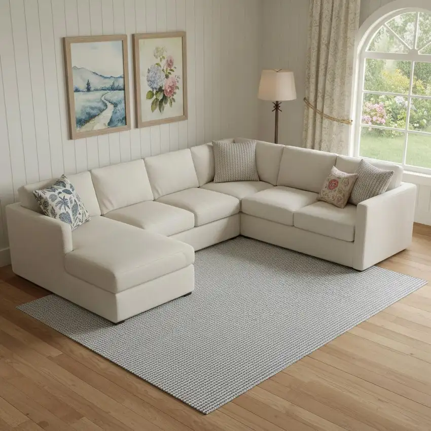 Ivory And Gray Abstract Area Rug Photo 1