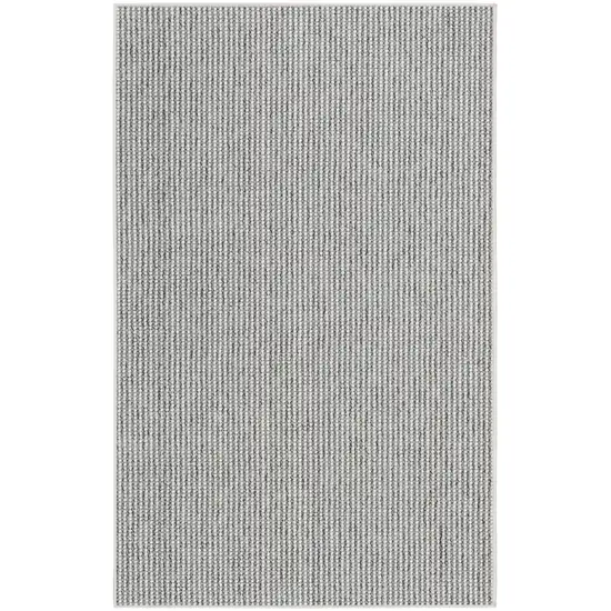 Ivory And Gray Abstract Area Rug Photo 7