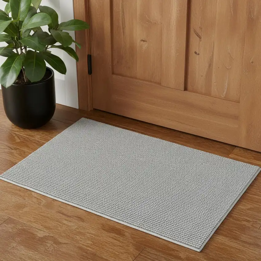 Ivory And Gray Abstract Area Rug Photo 1