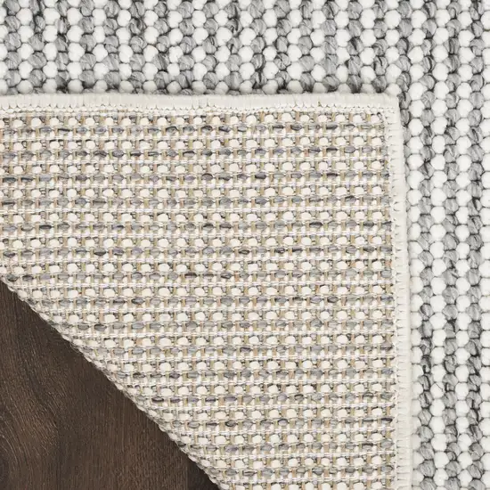 Ivory And Gray Abstract Area Rug Photo 9