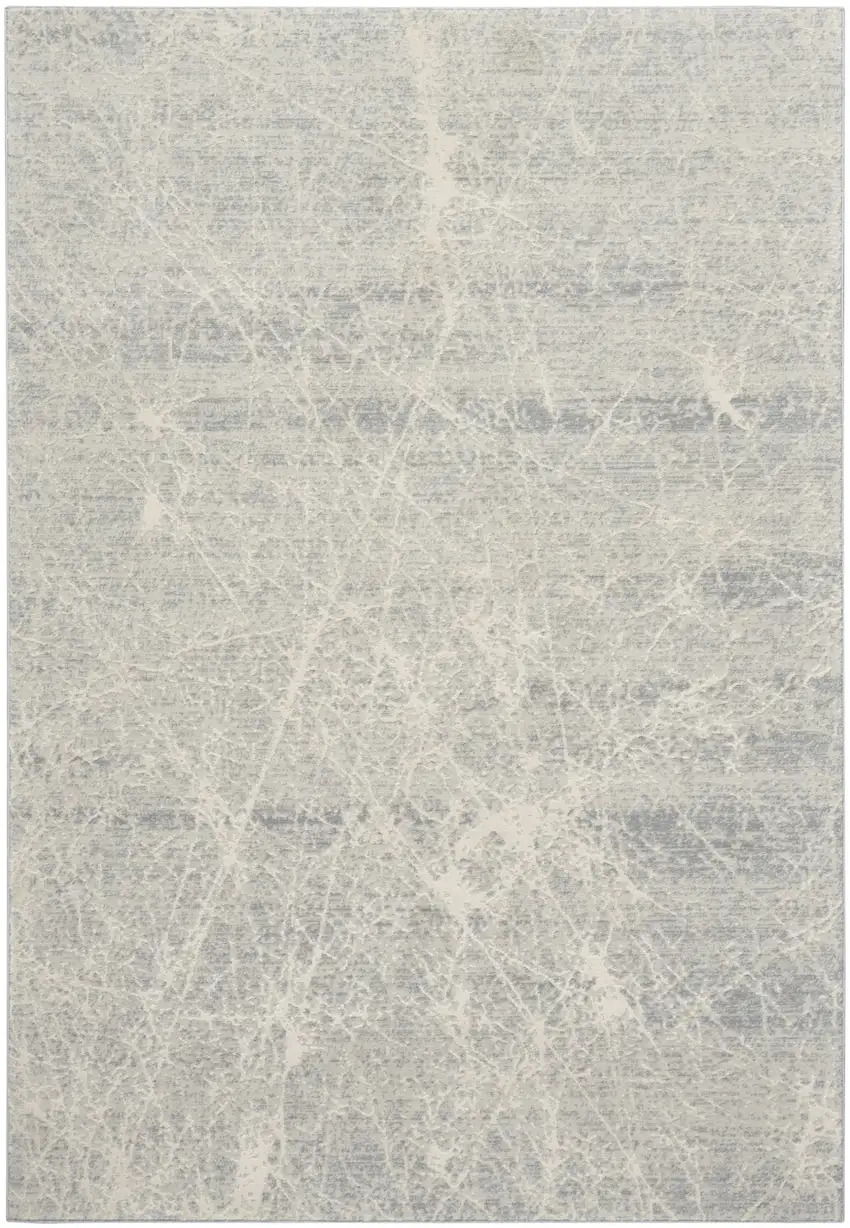 Ivory And Gray Abstract Area Rug Photo 7
