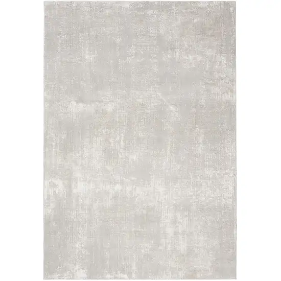 Ivory And Gray Abstract Area Rug Photo 7