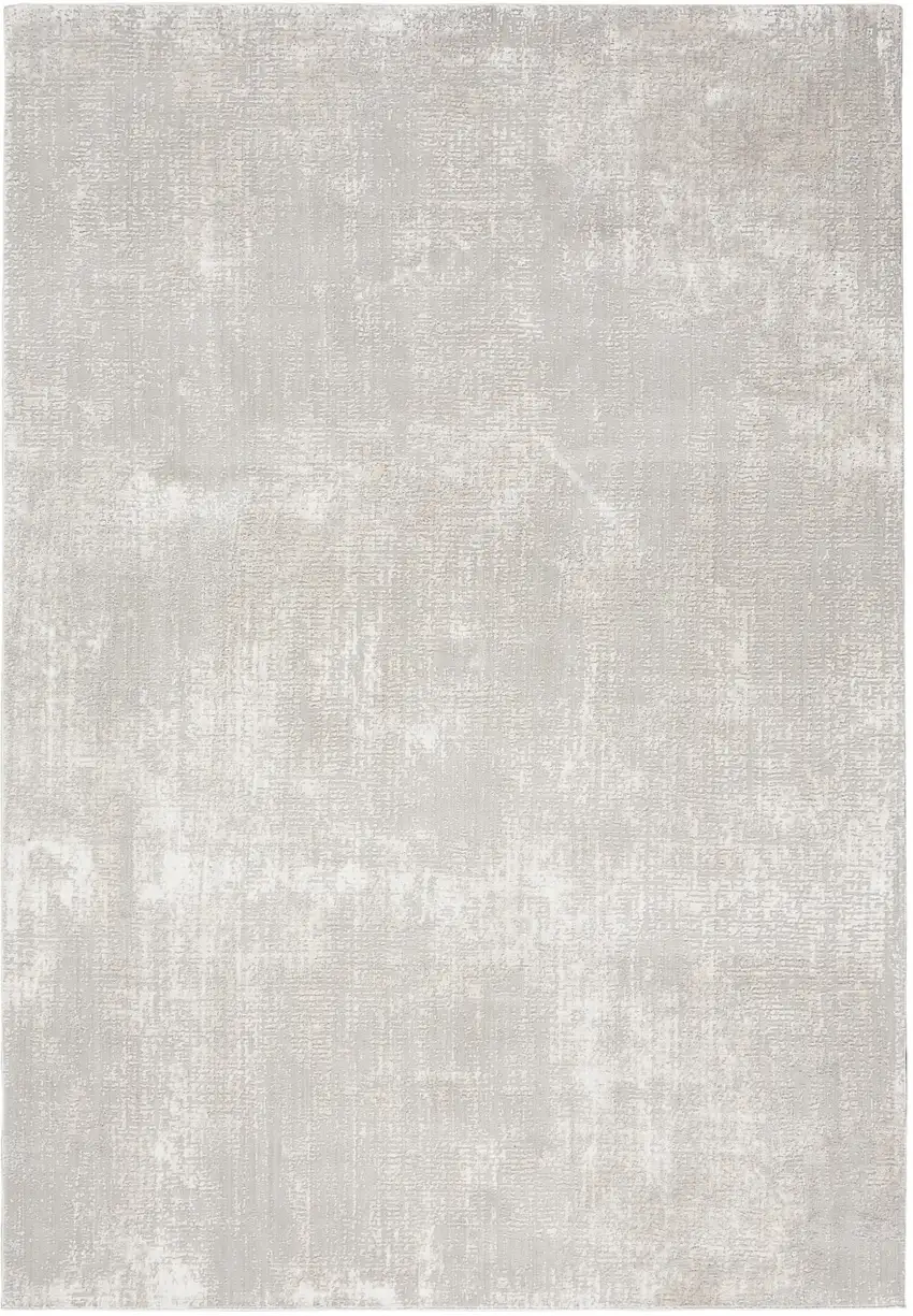 Ivory And Gray Abstract Area Rug Photo 7