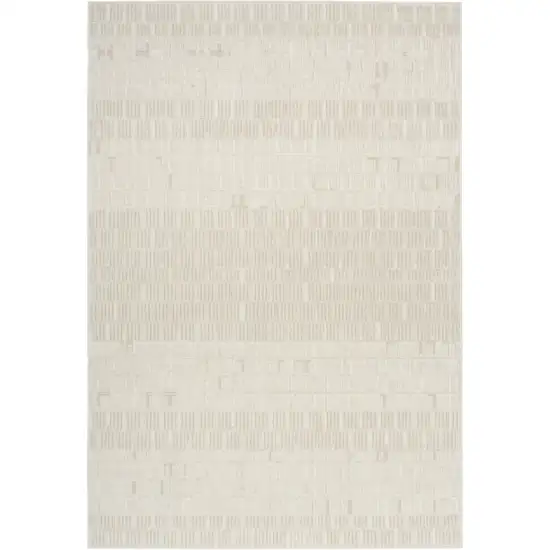 Ivory And Gray Abstract Area Rug Photo 2