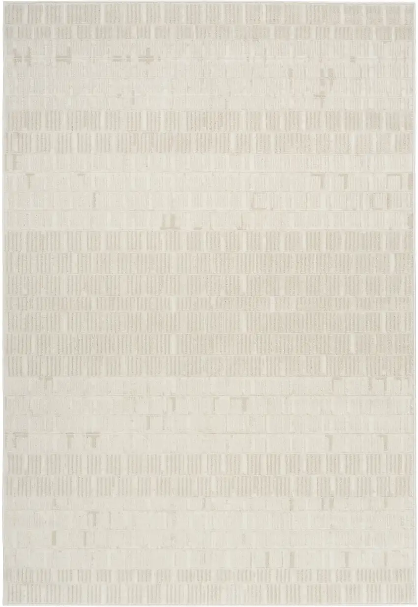 Ivory And Gray Abstract Area Rug Photo 2