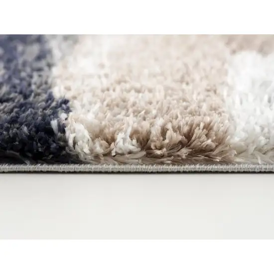 Ivory And Gray Abstract Area Rug Photo 3