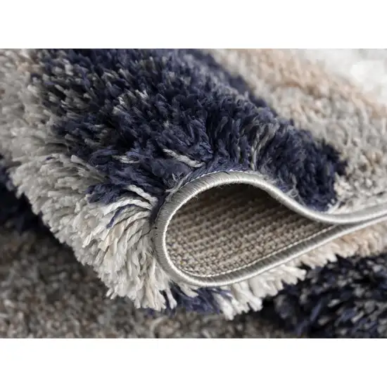 Ivory And Gray Abstract Area Rug Photo 5