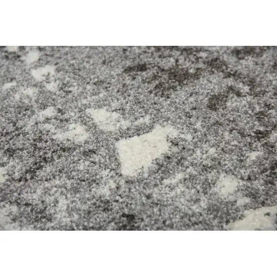 Ivory And Gray Abstract Area Rug Photo 3