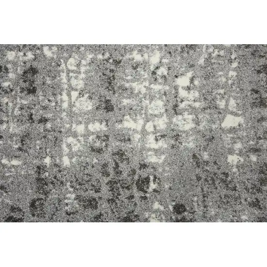 Ivory And Gray Abstract Area Rug Photo 4