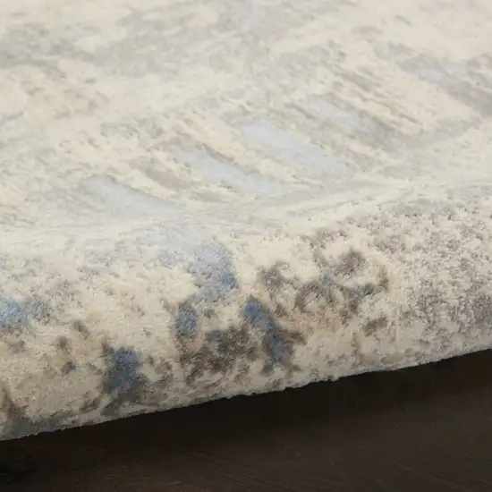 Ivory And Gray Abstract Distressed Area Rug Photo 9