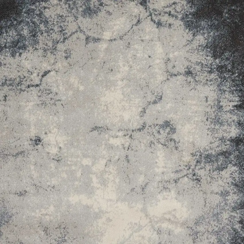 Ivory And Gray Abstract Non Skid Area Rug Photo 6