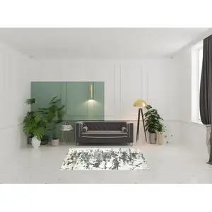 Photo of Ivory And Gray Abstract Non Skid Area Rug